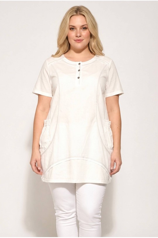 Tuniques Femme Blanc Pomme Rouge P-A699 Efashion Paris