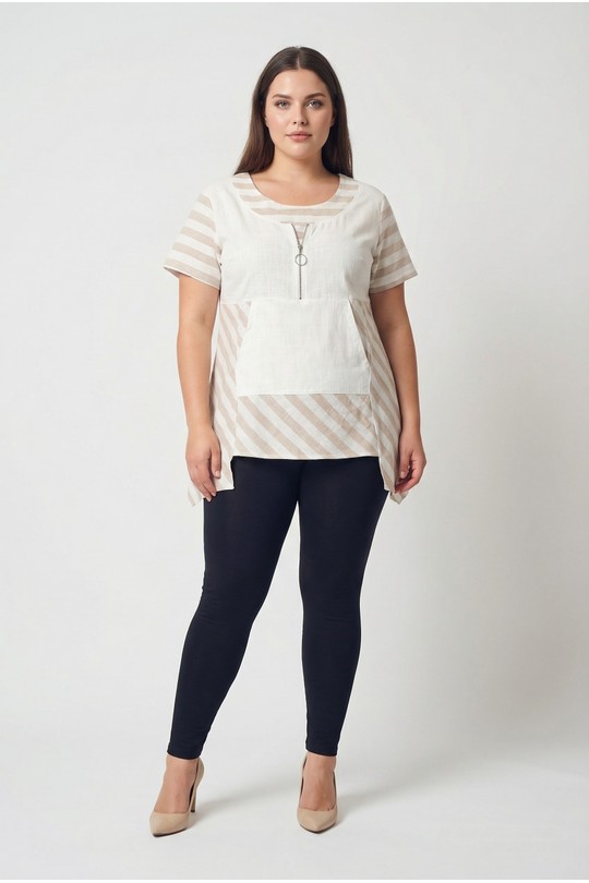 Tunics Women Green Pomme Rouge P-C6226 Efashion Paris