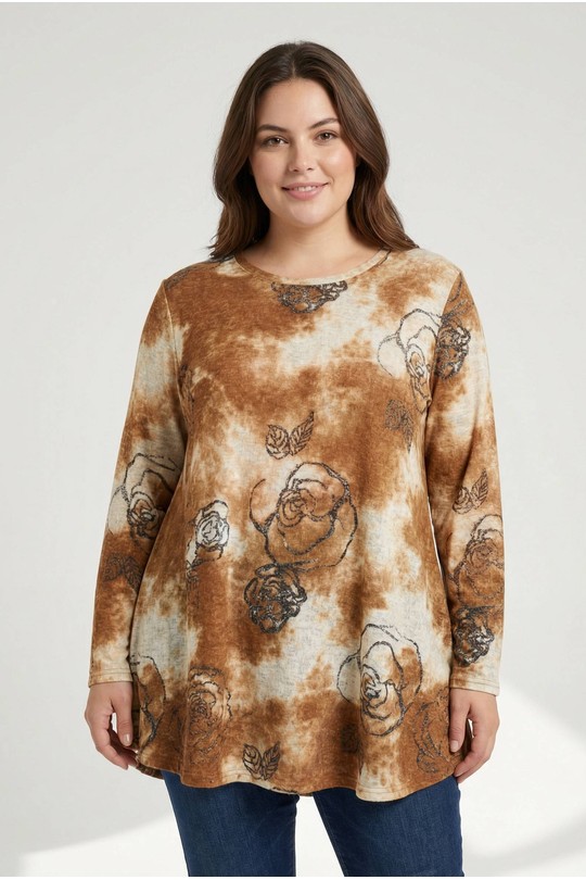 Tuniques Femme Beige Pomme Rouge P-A826 Efashion Paris