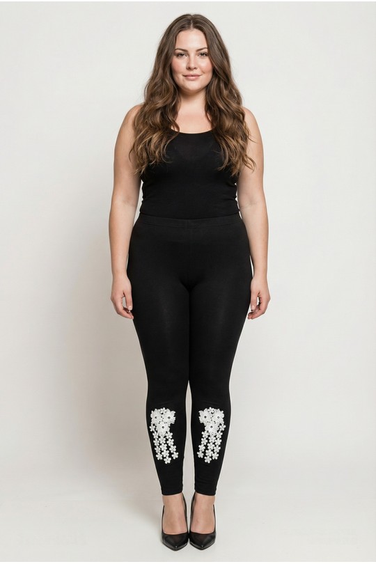 Leggings Mujer Black Pomme Rouge P-B170 Efashion Paris