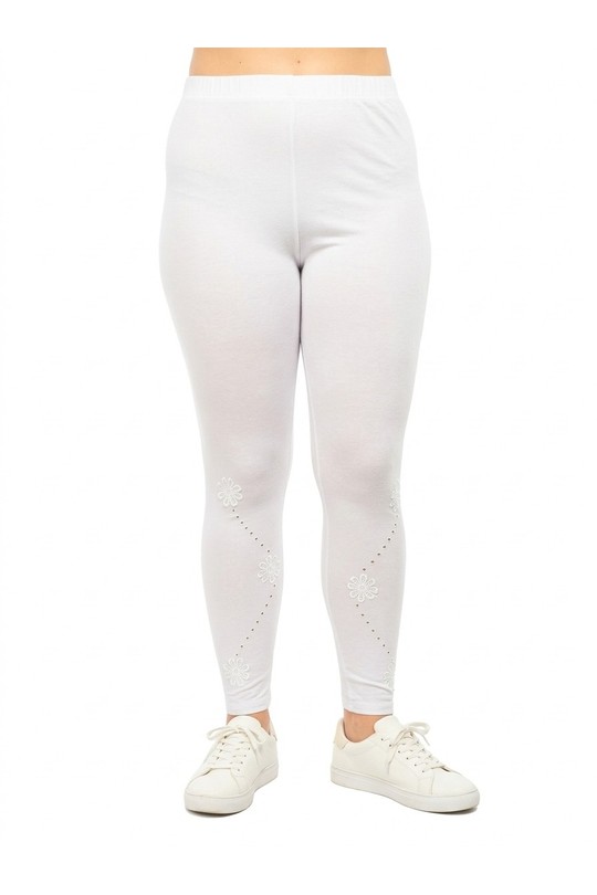 Leggings  Femme Blanc Pomme Rouge P-B135 Efashion Paris