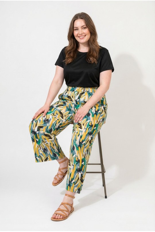 Pantalons Femme Vert Pomme Rouge P-B239 Efashion Paris