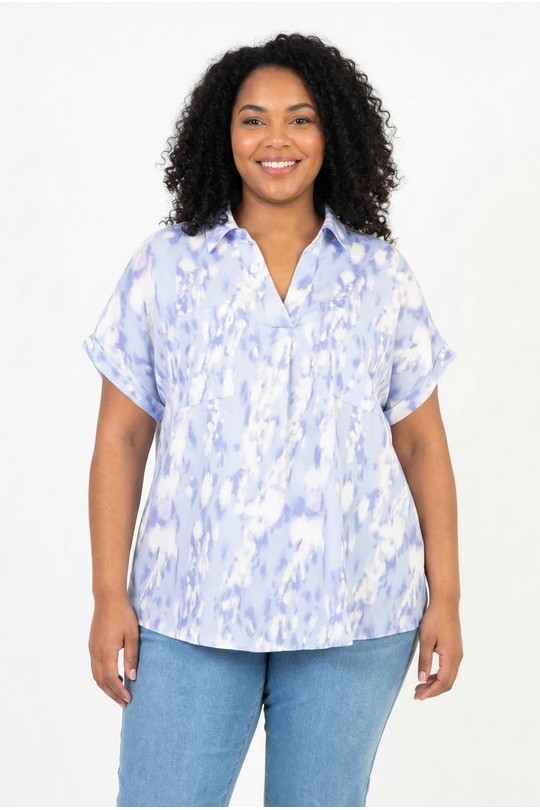 Chemises & blouses Femme Bleu Pomme Rouge P-C6561 Efashion Paris