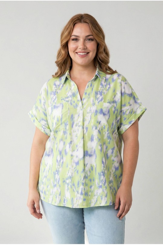 Chemises & blouses Femme Bleu Pomme Rouge P-C6561 Efashion Paris