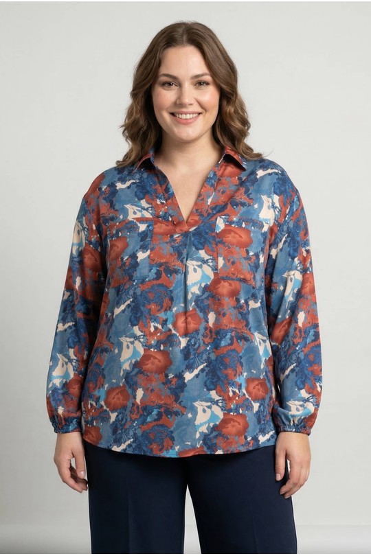 Chemises & blouses Femme Bleu Pomme Rouge P-C6632-BLEU Efashion Paris