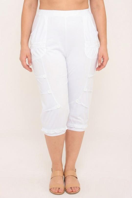 Pantacourts Femme Blanc Pomme Rouge B192 Efashion Paris