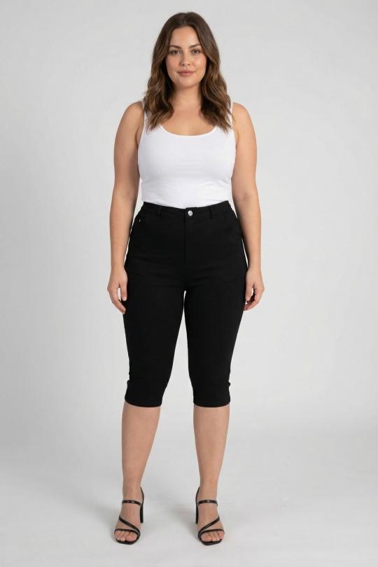 Pantacourts Femme Noir Pomme Rouge B232 Efashion Paris