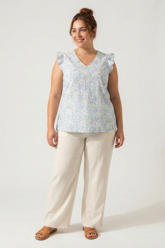 Tops Femme Bleu Pomme Rouge C6577 Efashion Paris