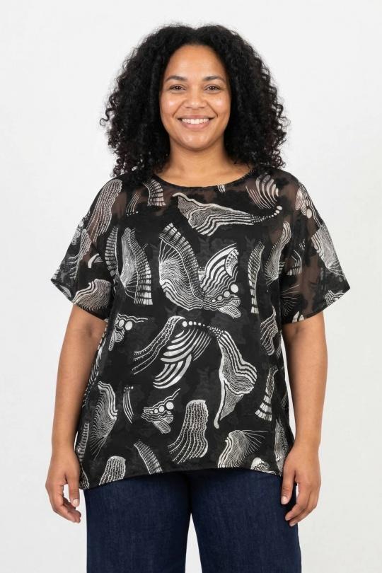 Tops Femme Noir Pomme Rouge C6597 Efashion Paris