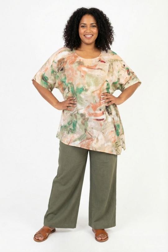 Tuniques Femme Vert Pomme Rouge C6596 Efashion Paris