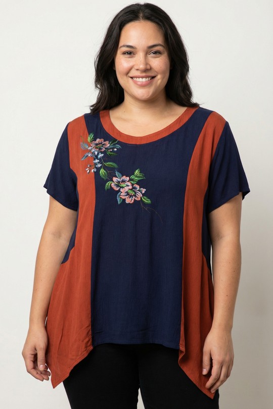 Tuniques Femme Rouille Pomme Rouge PA589&Rouille Efashion Paris