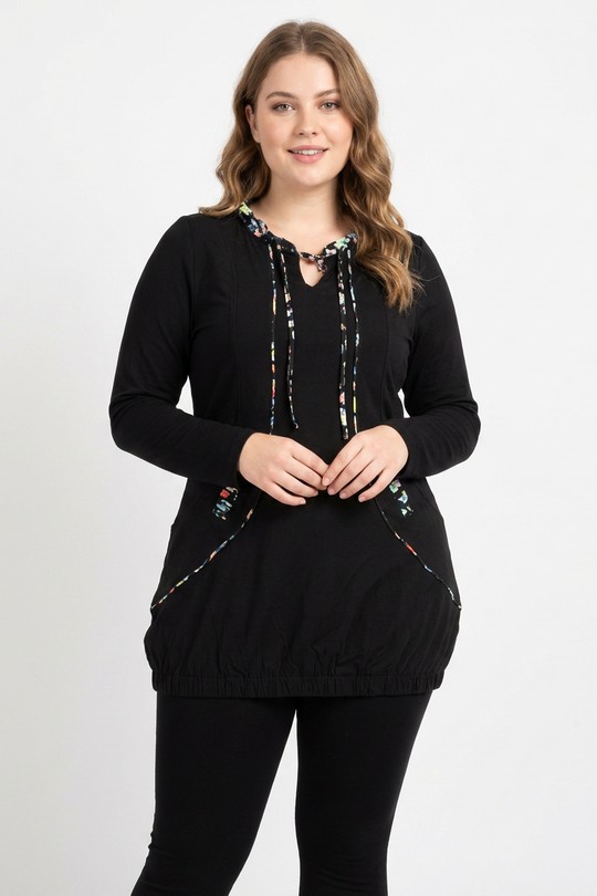 Tuniques Femme Noir Pomme Rouge PA559&Noir Efashion Paris