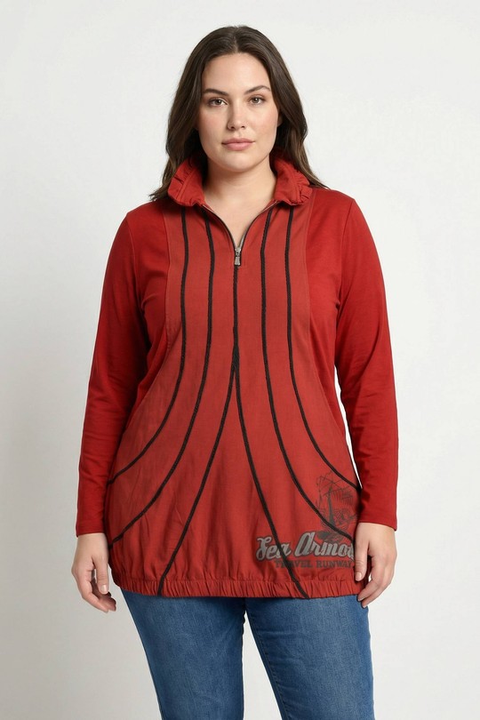 Tuniques Femme Rouge Pomme Rouge PA560&Rouge Efashion Paris