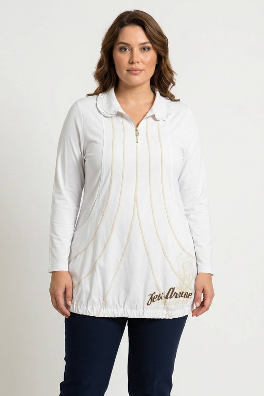 Tuniques Femme Blanc Pomme Rouge PA560&Blanc Efashion Paris