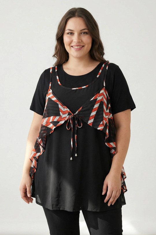 Tops Femme Orange Pomme Rouge PA675&Orange Efashion Paris