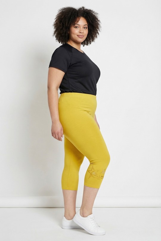 Leggings  Women Yellow Pomme Rouge PB209&Jaune Efashion Paris