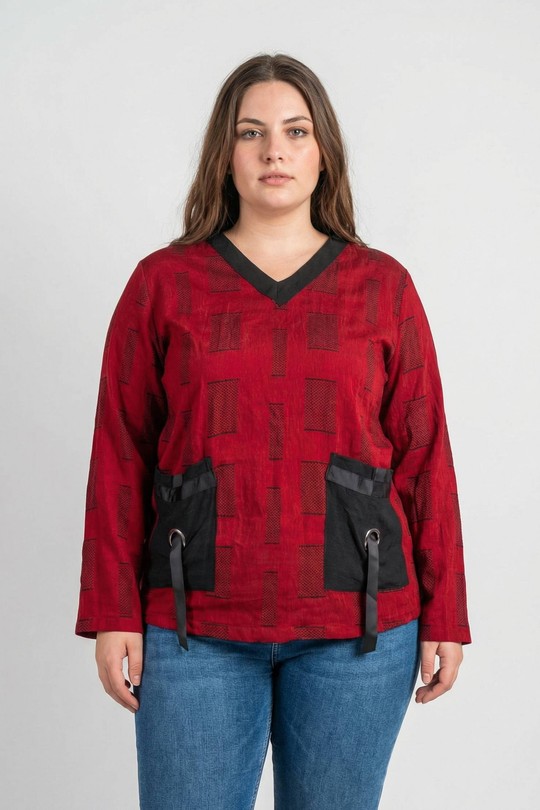 Tops Femme Rouge Pomme Rouge PC6138&Rouge Efashion Paris