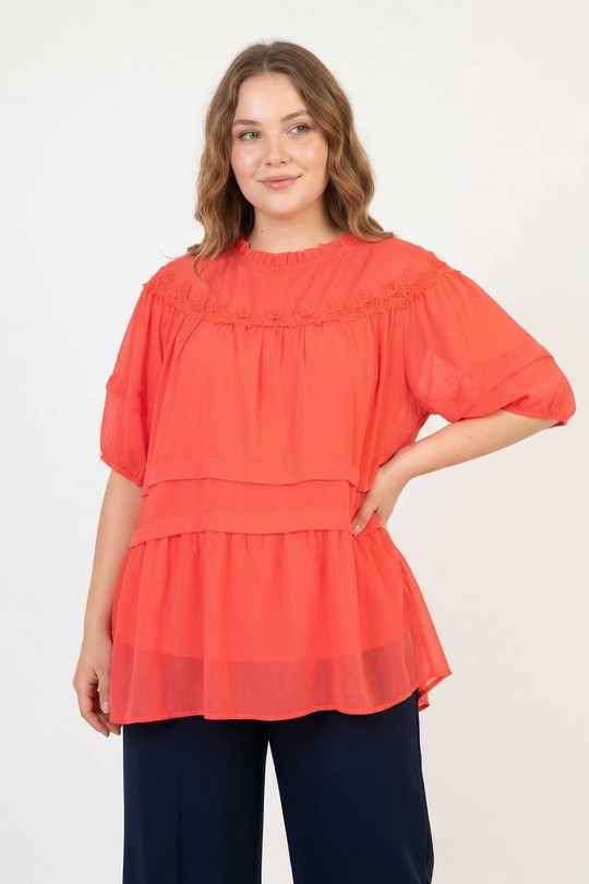 Chemises & blouses Femme Corail Pomme Rouge PC6563&Corail Efashion Paris