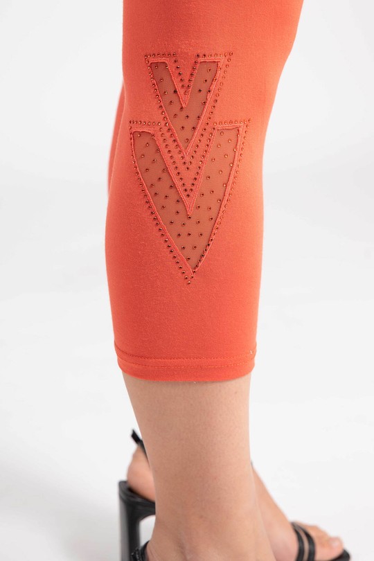 Leggings  Femme Orange Pomme Rouge PB228*ORANGE Efashion Paris