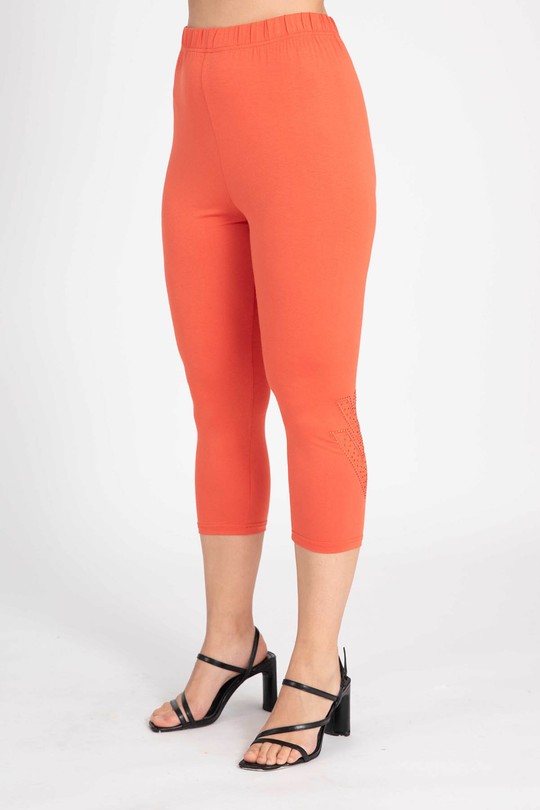Leggings  Femme Orange Pomme Rouge PB228*ORANGE Efashion Paris