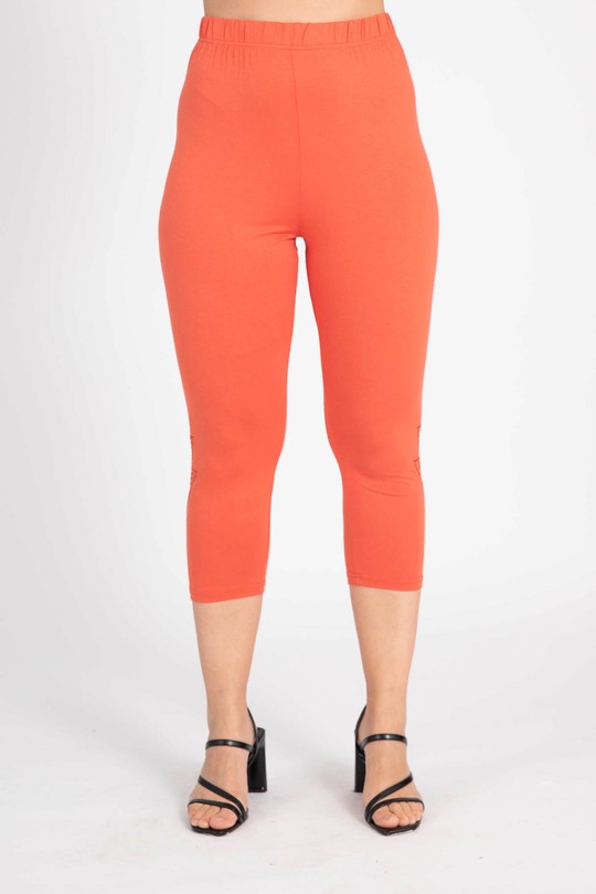 Leggings  Femme Orange Pomme Rouge PB228*ORANGE Efashion Paris