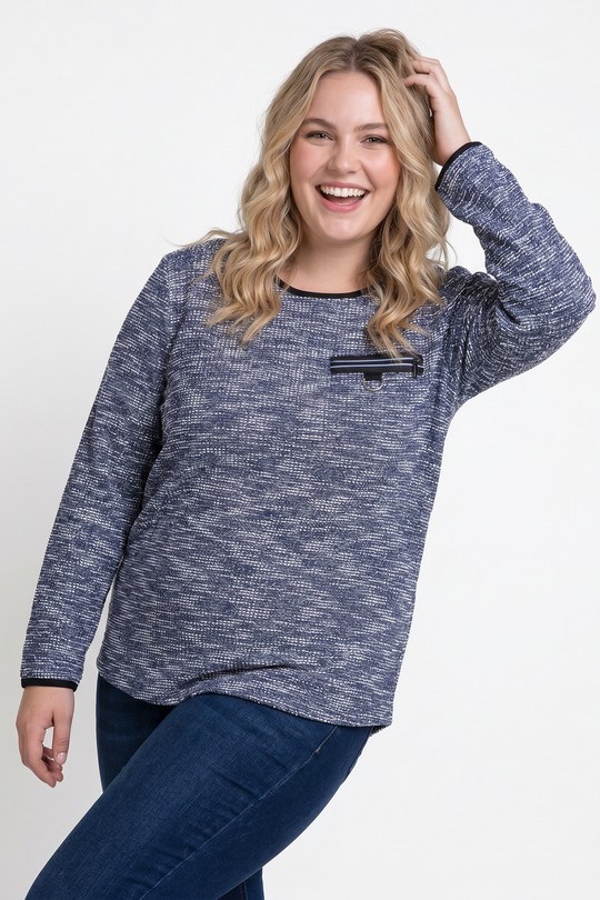 Pulls Femme Bleu Pomme Rouge PC6177*BLEU Efashion Paris