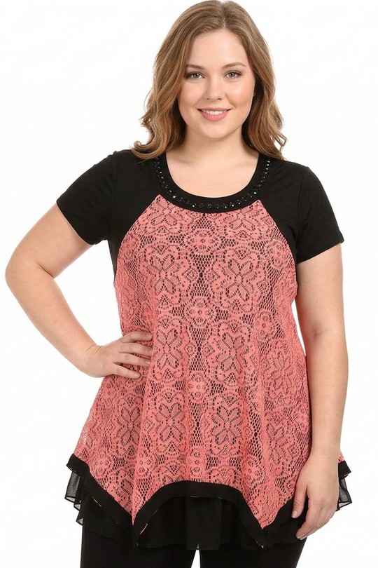 Tops Femme Rose Pomme Rouge PA218*ROSE Efashion Paris