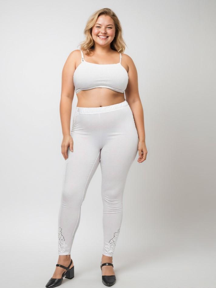 Leggings  Femme Blanc Pomme Rouge B133 #c Efashion Paris
