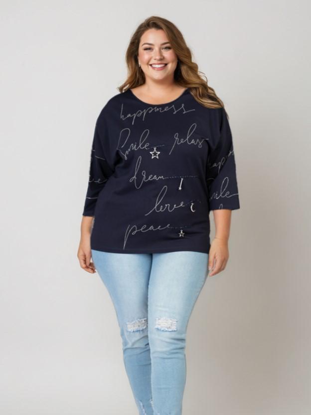 T-shirts Femme Bleu Pomme Rouge C6601 #c Efashion Paris