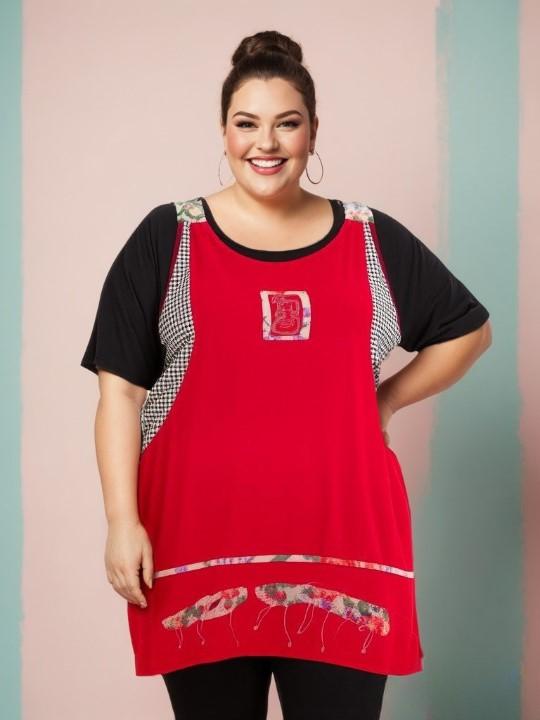 Tuniques Femme Rouge Pomme Rouge A592 #c Efashion Paris