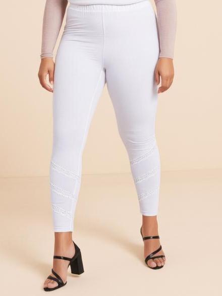 Leggings  Femme Blanc Pomme Rouge B225 #c Efashion Paris