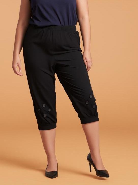 Pantacourts Femme Noir Pomme Rouge B158 #c Efashion Paris