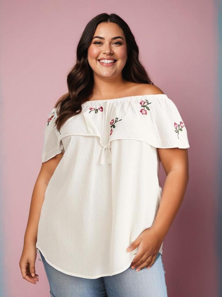 Tuniques Femme Blanc Pomme Rouge A866 #c Efashion Paris