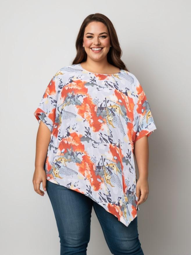 Tops Femme Bleu Pomme Rouge C6596 #c Efashion Paris