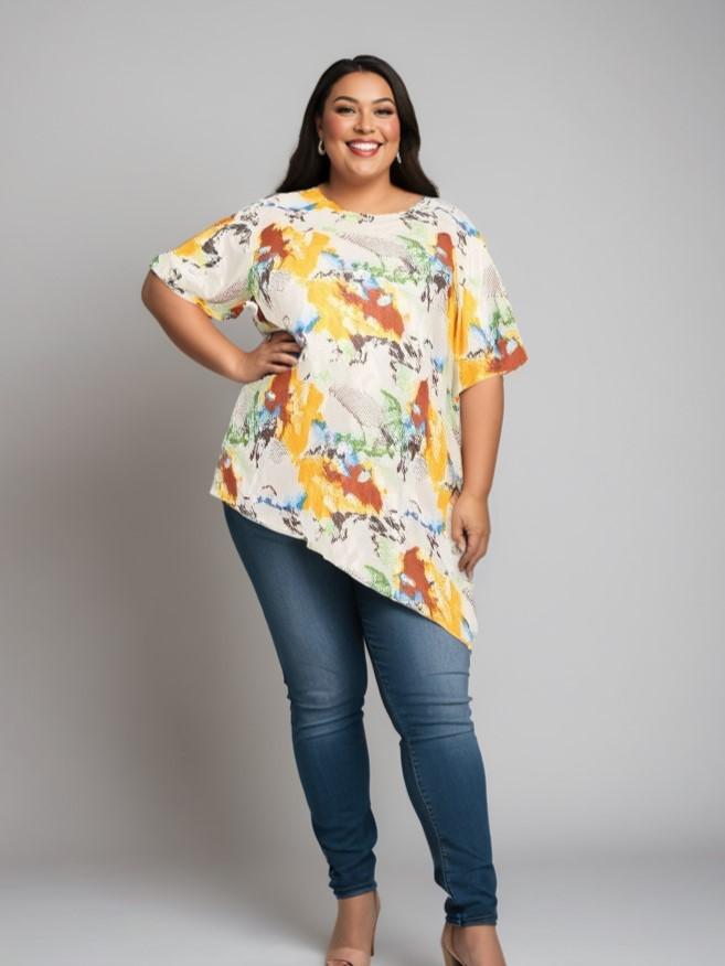 Tops Femme Jaune Pomme Rouge C6596 #c Efashion Paris