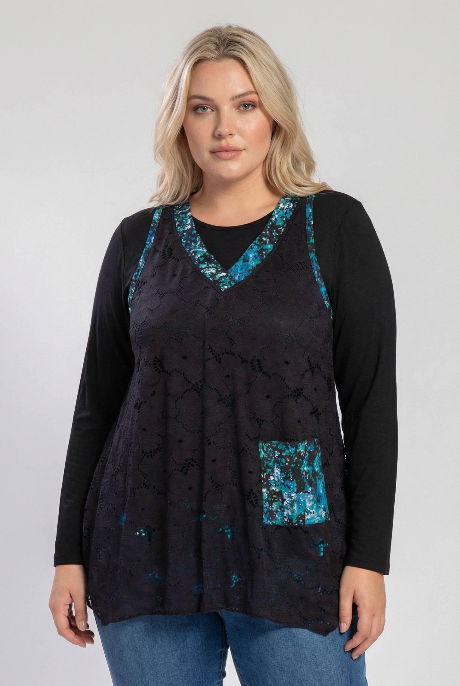 Tuniques Femme Bleu Pomme Rouge A622 #c Efashion Paris