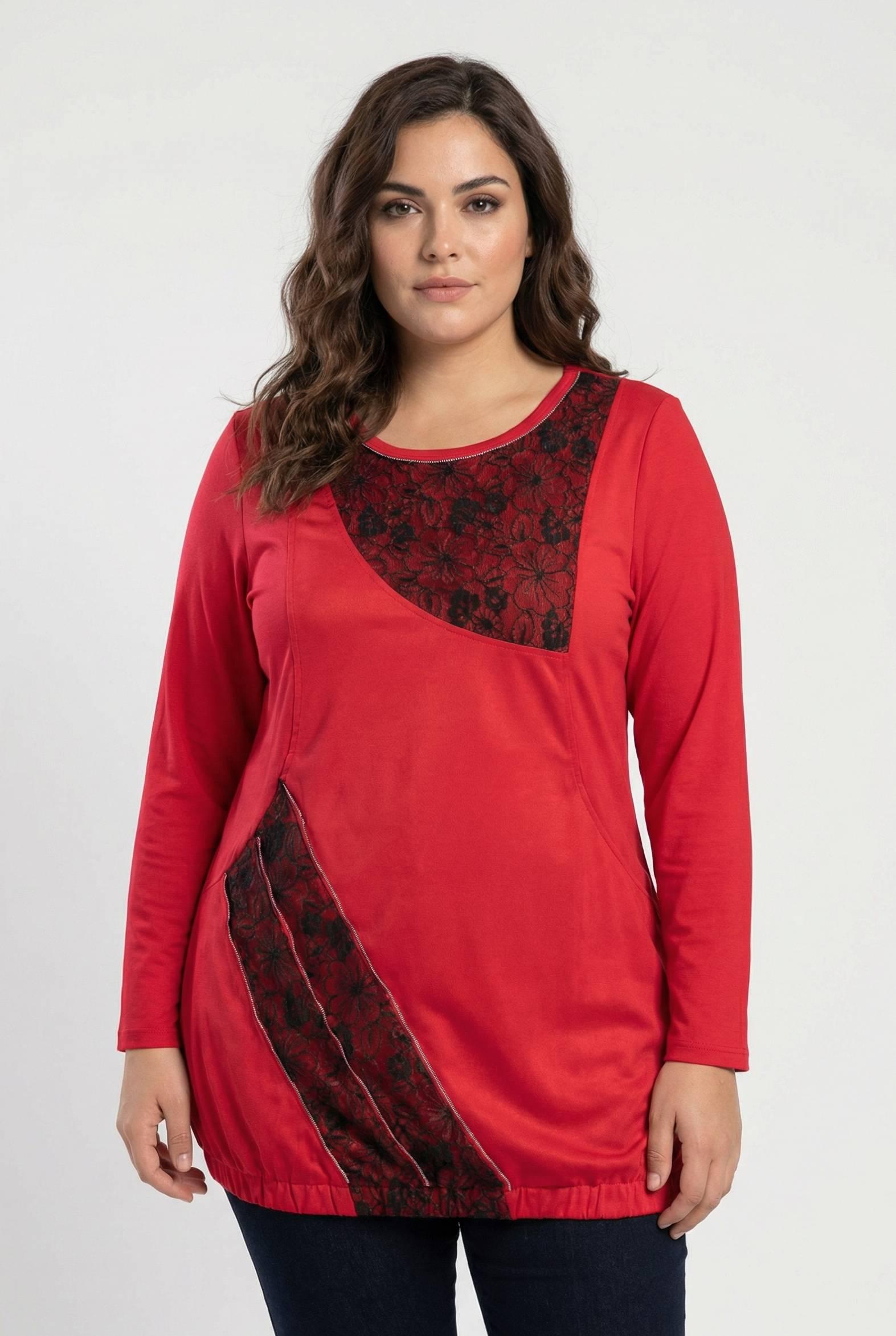 Tuniques Femme Rouge Pomme Rouge A625 #c Efashion Paris