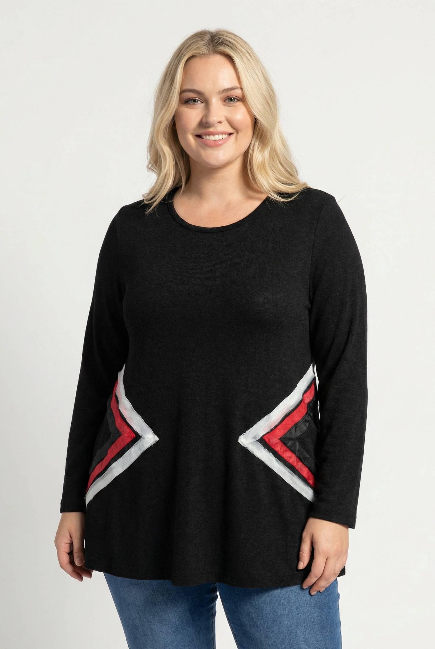 Pulls Femme Noir Pomme Rouge A923 #c Efashion Paris