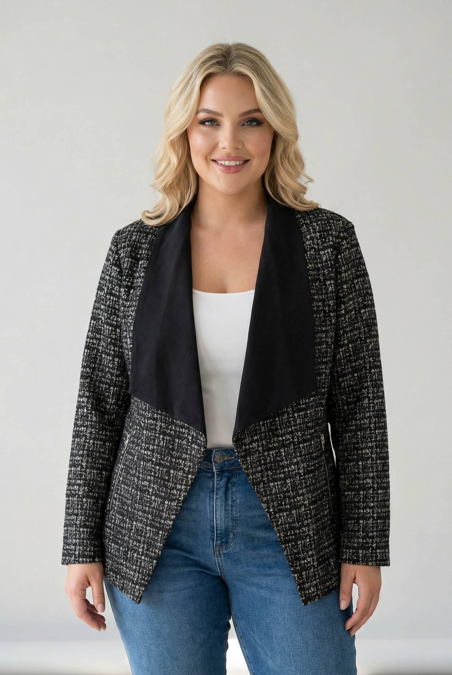 Vestes Femme Noir Pomme Rouge C6126 #c Efashion Paris