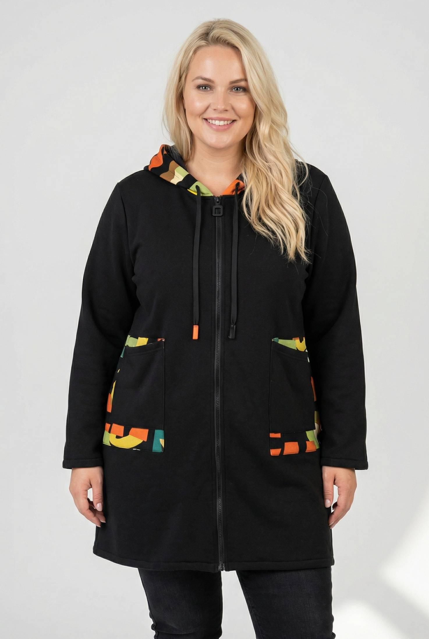 Manteaux Femme Noir Pomme Rouge C6592 #c Efashion Paris