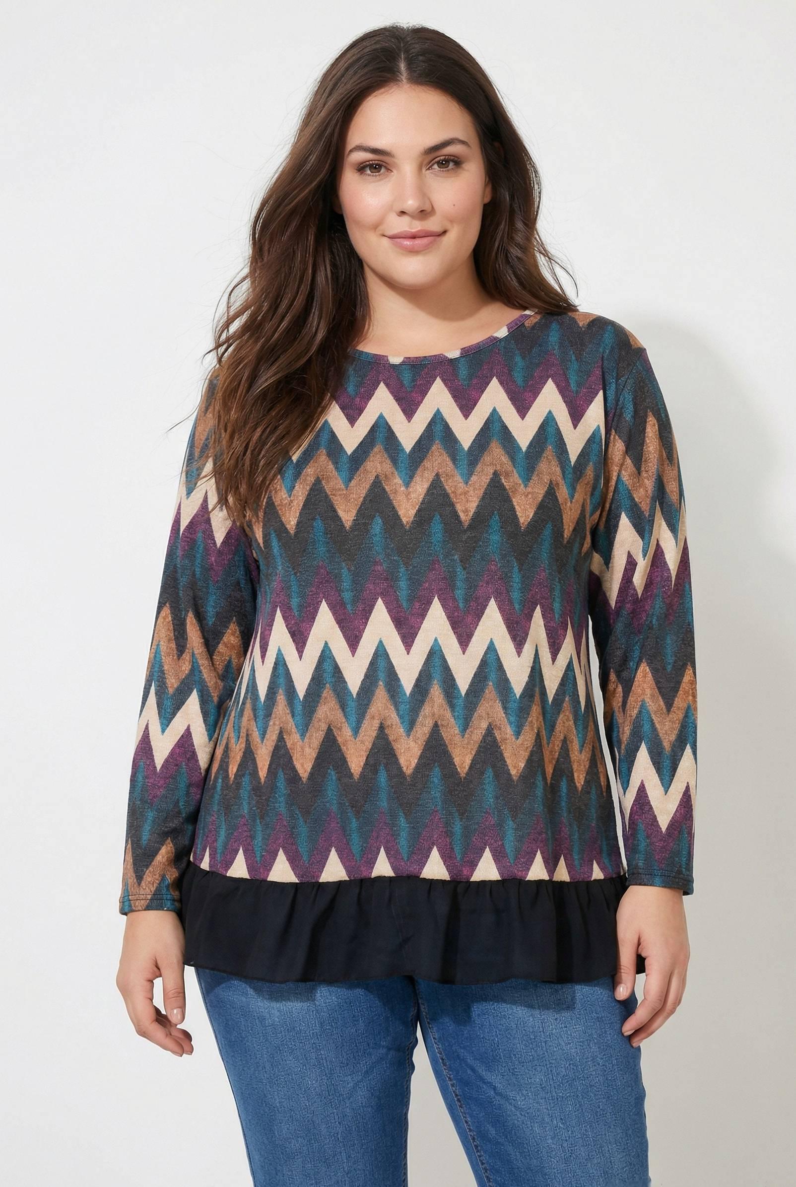 Tops Femme Bleu Pomme Rouge T3369 #c Efashion Paris