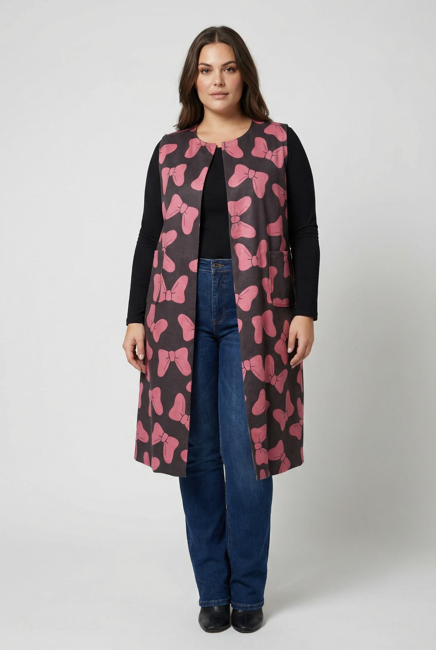 Gilets Femme Rose Pomme Rouge T39201 #c Efashion Paris