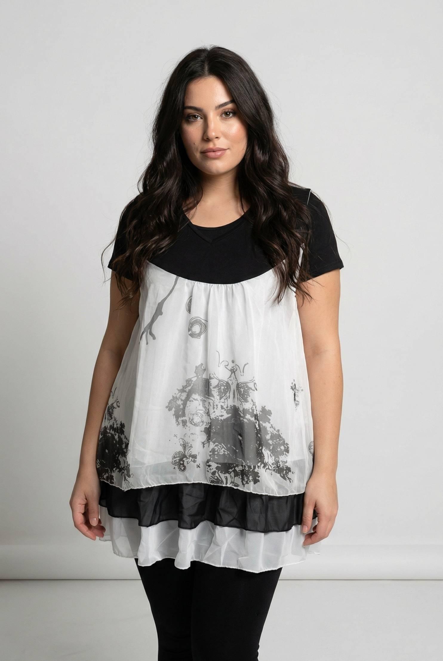 Tuniques Femme Blanc Pomme Rouge A090 #c Efashion Paris