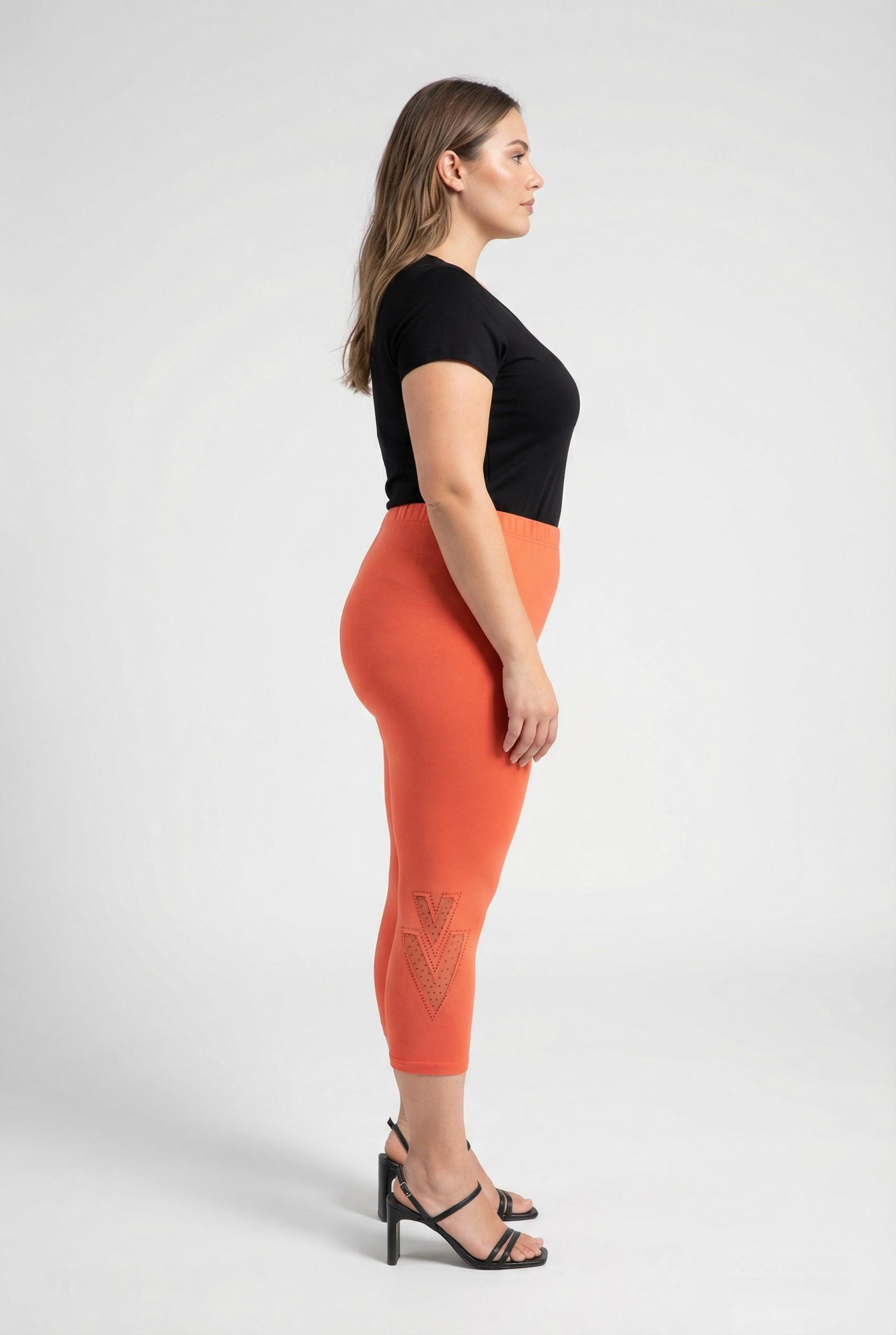 Leggings  Femme Orange Pomme Rouge B228 #c Efashion Paris