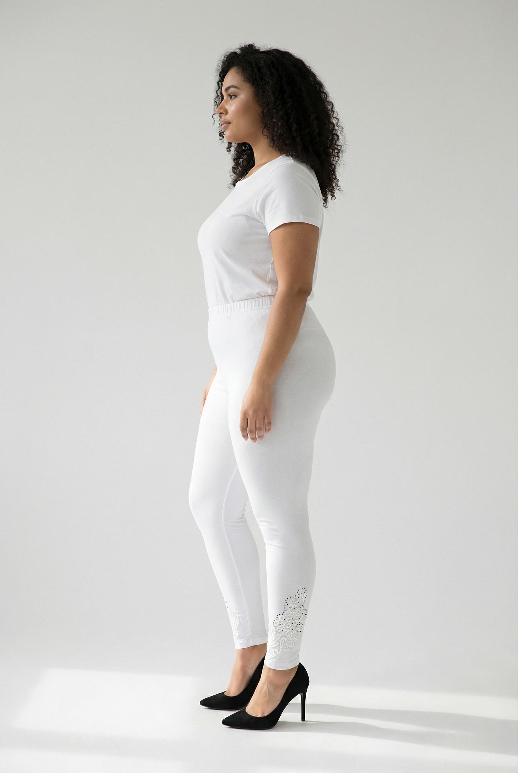 Leggings  Femme Blanc Pomme Rouge B133 #c Efashion Paris