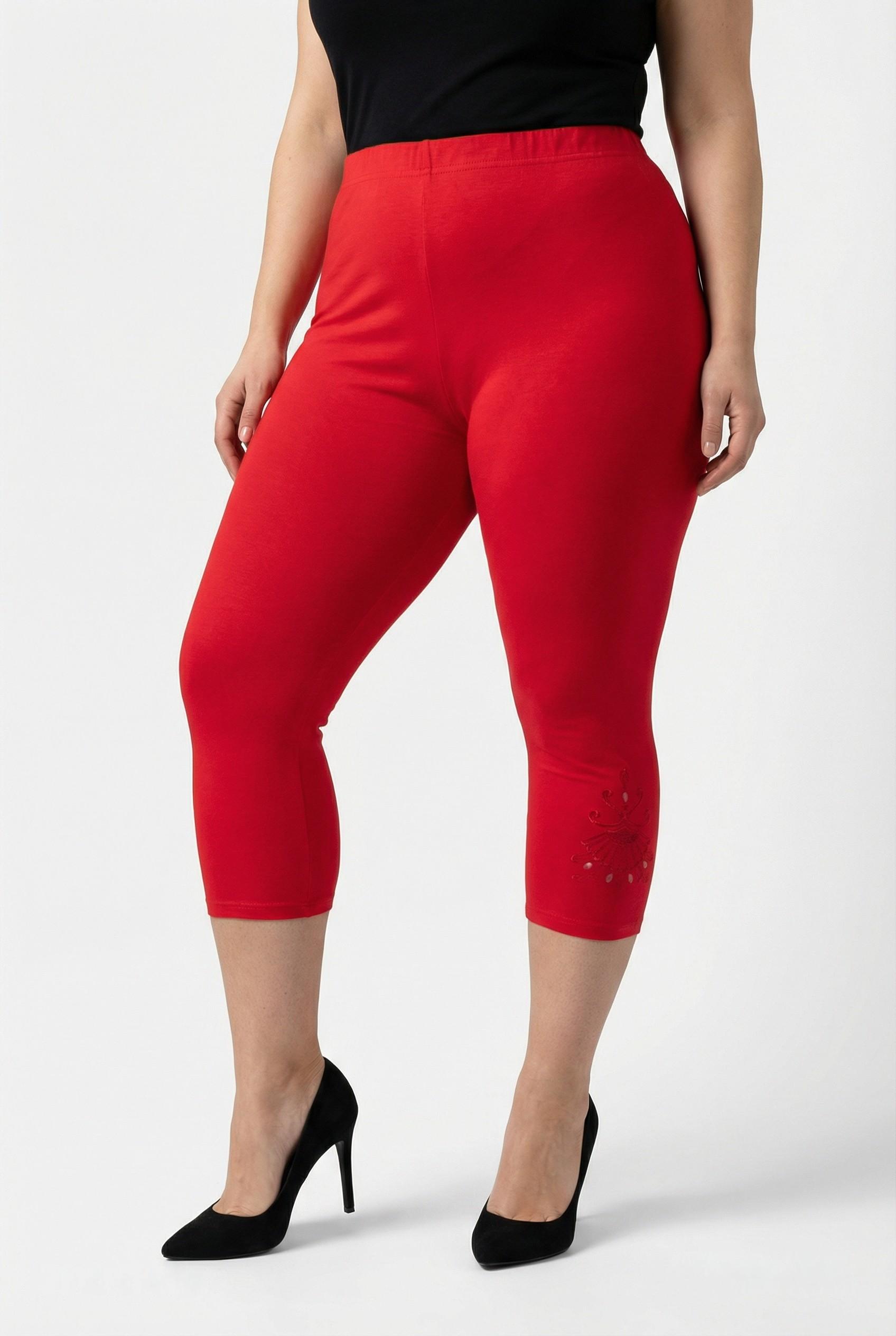 Leggings  Femme Rouge Pomme Rouge B219 #c Efashion Paris