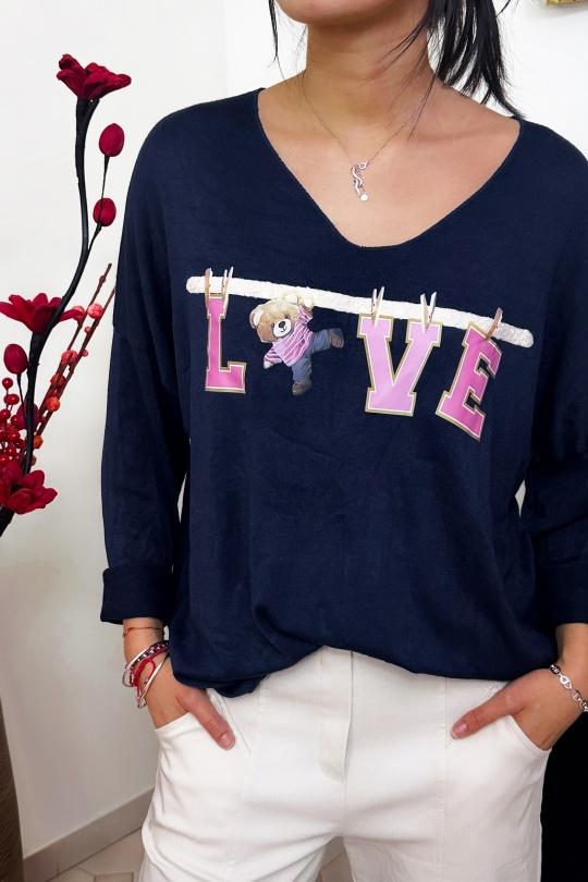 Pulls Femme Bleu marine ZAFA Paris 09E10H334 Efashion Paris