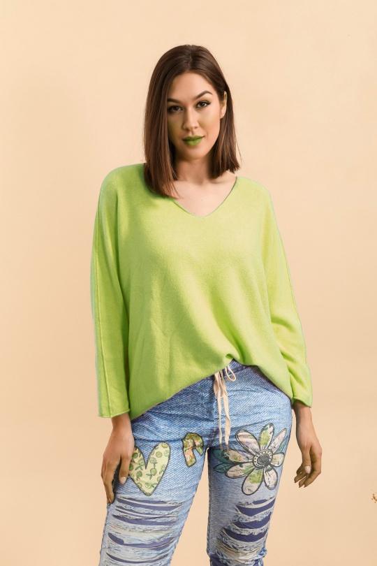 Pulls Femme Vert anis ZAFA Paris 06EZ2H232 Efashion Paris