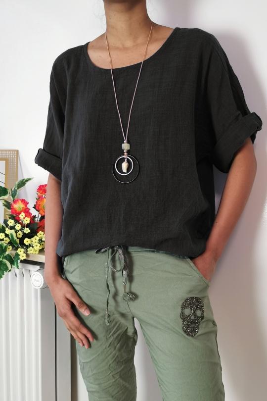 Tops Femme Noir ZAFA Paris 08E80H02 Efashion Paris