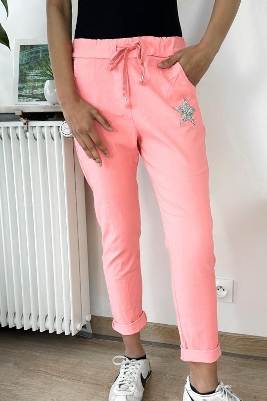 Pantaloni Donna Candy pink ZAFA Paris 00P02-ETOILE. Efashion Paris
